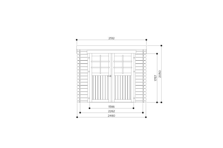 Hof 2480x2480mm