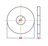 Rondelle large zinguée