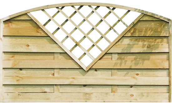 Ecran décoratif courbé avec triangle (H: 90 x L:108/180 cm)