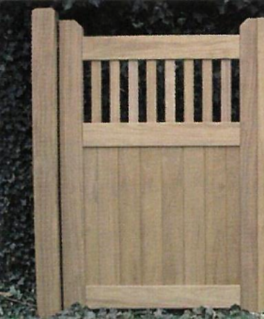 Portail Cambridge iroko H1,80m + serrure