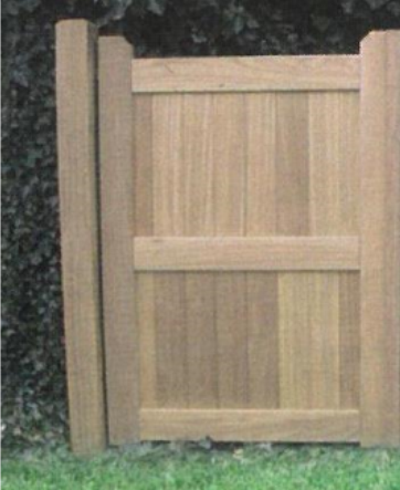 Portail Carlington iroko H1,80m + serrure