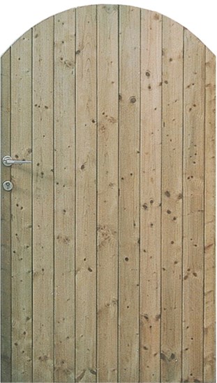 Porte rainurée-languette verticale arrondie  H1,80xL1,00m