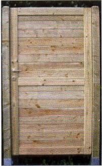 Porte rainuré-languette horizontale H1,80xL1,00m
