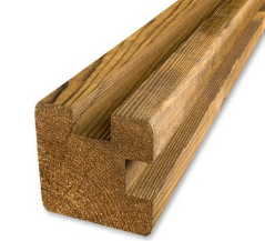 Poteau rainuré d'angle 70x70mm (250 cm)