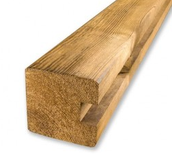 Poteau rainuré finition 70x70mm (250 cm)