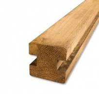 Poteau rainuré intermédiaire 70x70mm (250 cm)