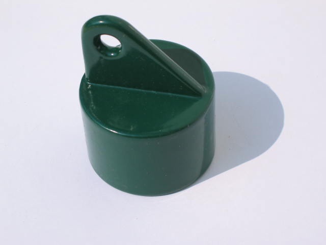 Tête de lisse plastifiée verte (60mm)