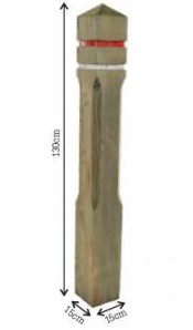 Borne sapin imprégnée 15x15cm (130 cm)