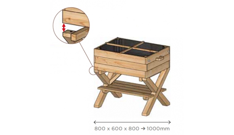 Bac potager (800 x 600 mm)
