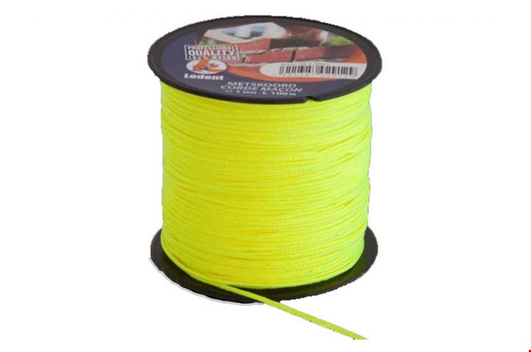 Ficelle de maçon fluo jaune diam1,2mm