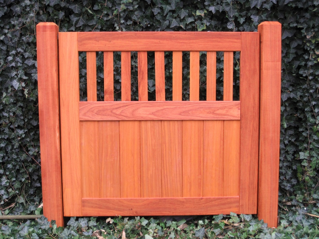 Portail Lanchester padouk H1,17 + serrure