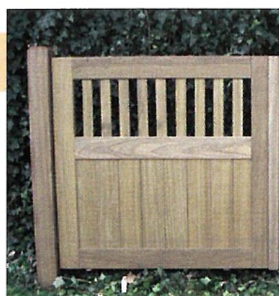 Portail Lanchester iroko H1,17 + serrure