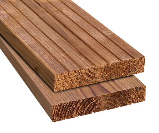 Thermowood plancher lisse/antidérapant 26x140mm (450 cm)