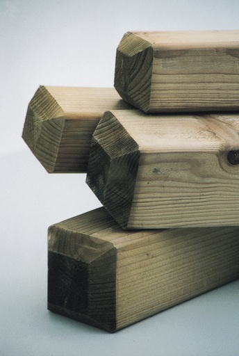 [BJ14X14X200DIAMANT] Bj poteau carré 140x140mm tête diamant (200 cm)