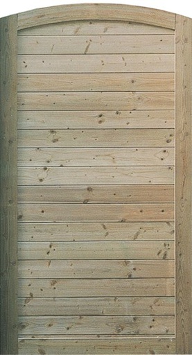 Porte rainurée-languette horizontale arrondie  H1,80xL1,00m