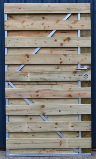 [PORTEMETALLUXOR] Porte cadre métallique Luxor (H1,80xL1,00m)+ serrure montée et charnières inclus