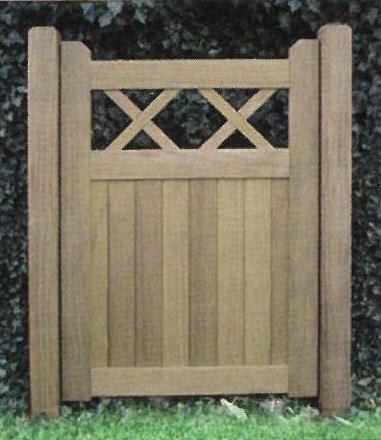 Portail Oxford iroko H1,80m + serrure