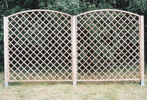[TREILLISPDIAARC180X9] Treillis P diagonal avec arc (H: 900/1080 x L: 1800 mm)
