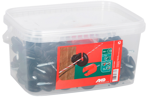 [44314/1003E] Isolateur annulaire noir + embout visseur (100pcs)